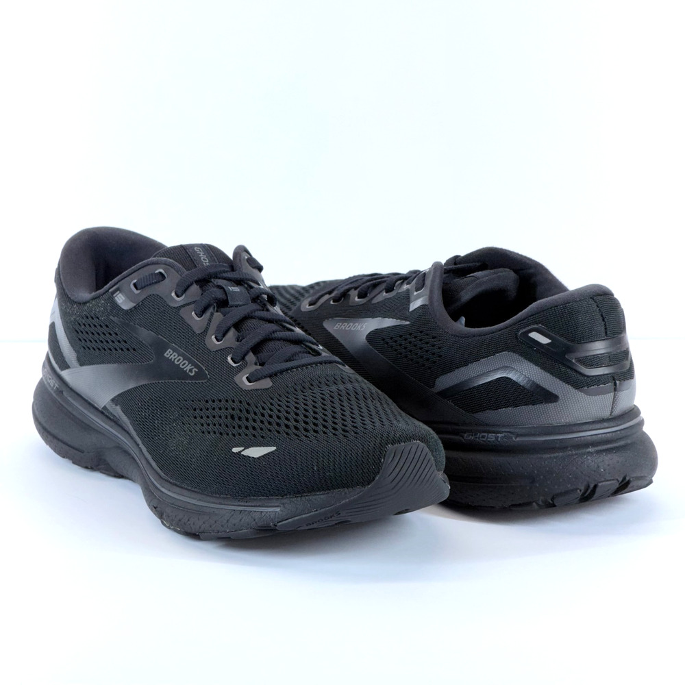 Brooks Ghost 15 Women Sz 10.5 Black Sneakers Wide 2E Lace Up 1103932E020 Running - Picture 2 of 12